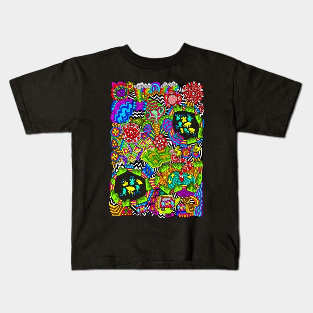 Hypercolour Wonderland! Kids T-Shirt by kriskeogh